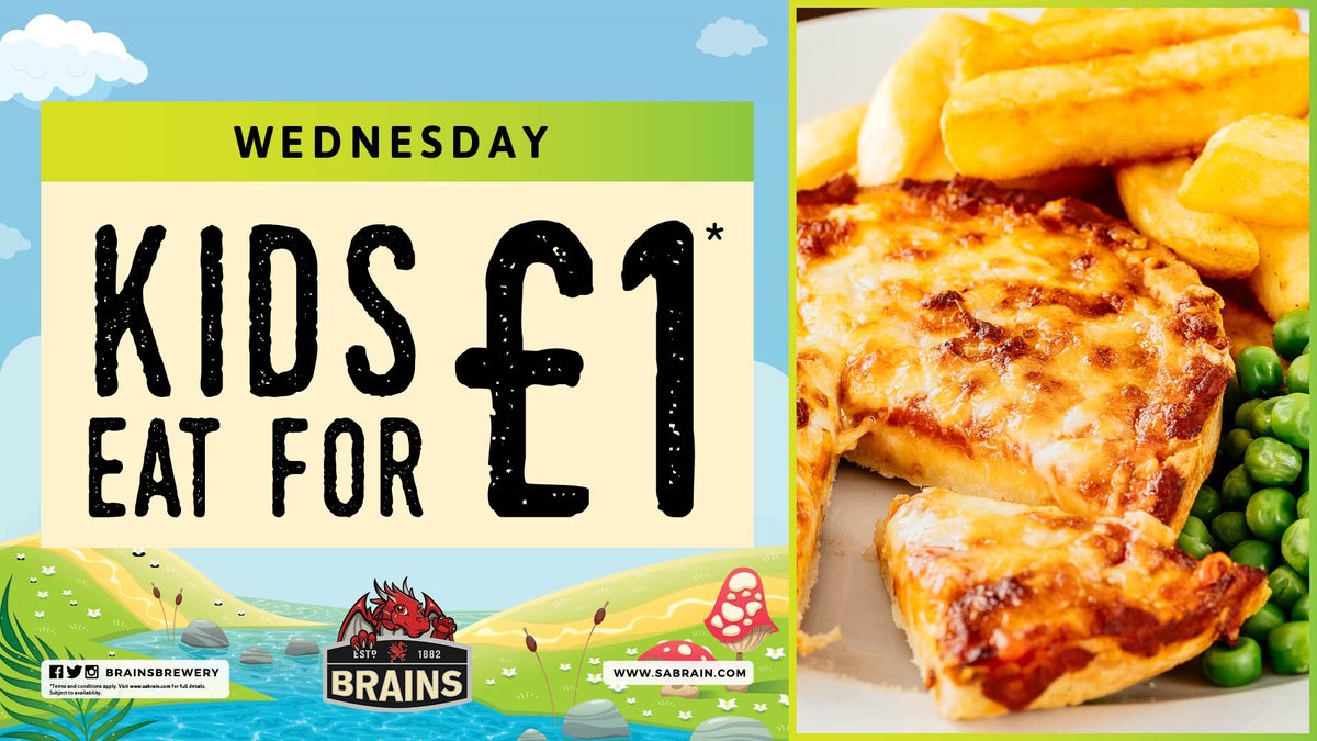 Get any main meal from our Little Dragons menu for just £1 when purchased with an adult's main meal!