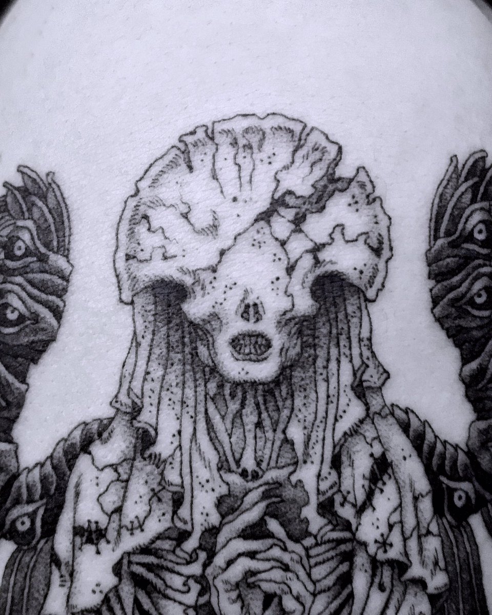 angel of death - hellboy : the golden army 레터링은 제 작업이 아닙니다. #タトゥー #tattoo  #타투 #도안 #동물 #주문제작 #죽음의천사 #어깨 #팔타투, image size:960x1200