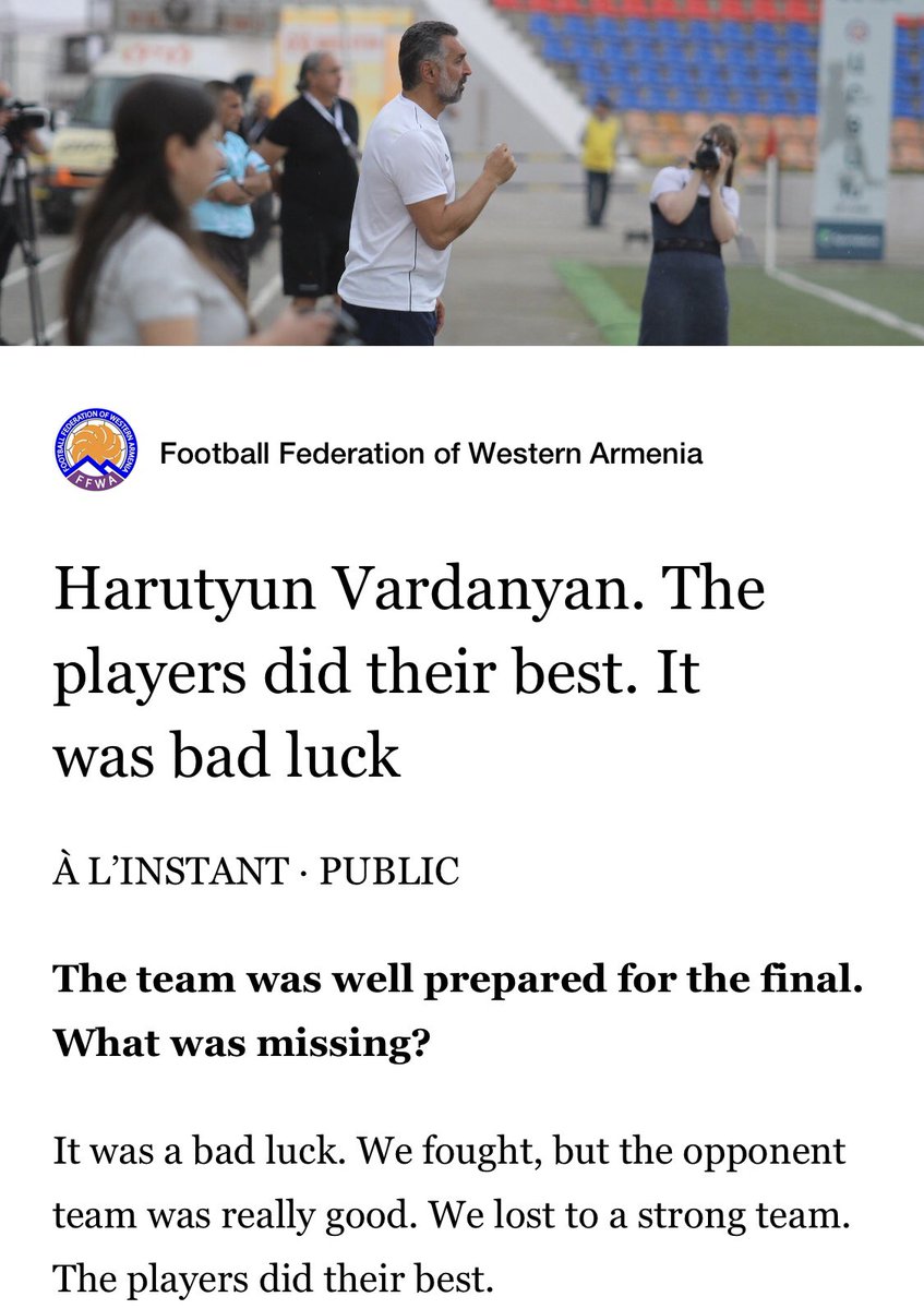 The boss summed up the tournament in Artsakh
👇
Check our facebook page for Vardanyan’s interview
m.facebook.com/notes/football…