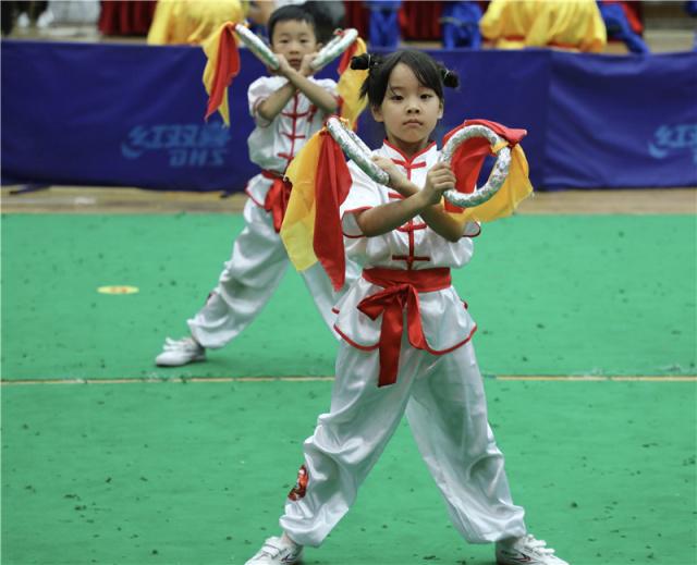 WushuChina's tweet photo. 2019 Lingnan Wushu Culture opened at the Gymnasium of Guangzhou Polytechnic of Sports.  More than 4,000 wushu athletes and enthusiasts signed up. On the court, the most interesting thing is the wushu performance of more than 2,000 children from kindergartens in Guangdong. https://t.co/znwOC0Ijm9