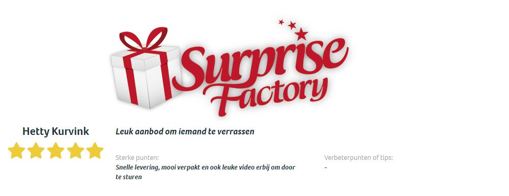 SurpriseFactory's tweet photo. Bedankt voor de recensie Hetty! ✏️ Bij een bestelling van een cadeaubon ontvang je ook de SurpriseMovie, die kan je doorsturen naar de ontvanger! 🎥 Laat ook een recensie achter op: https://t.co/VKKoKqRKBH https://t.co/h5glRFXRr7
