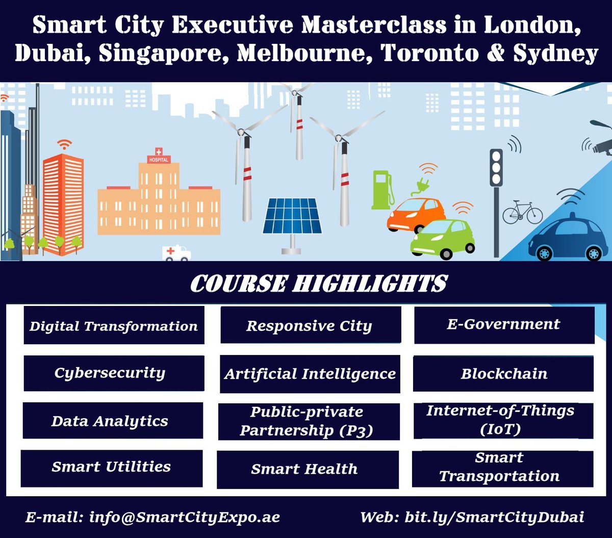 smartcitiesexpo's tweet photo. Explore Public-private partnership (P3), Digital Transformation of Legacy Urban Services to make the city as convenient as possible at Smart City Executive Masterclass in London, Dubai, Singapore, Melbourne. For further information, please visit: https://t.co/tq0jmyDcMl https://t.co/nsJQUANhWn