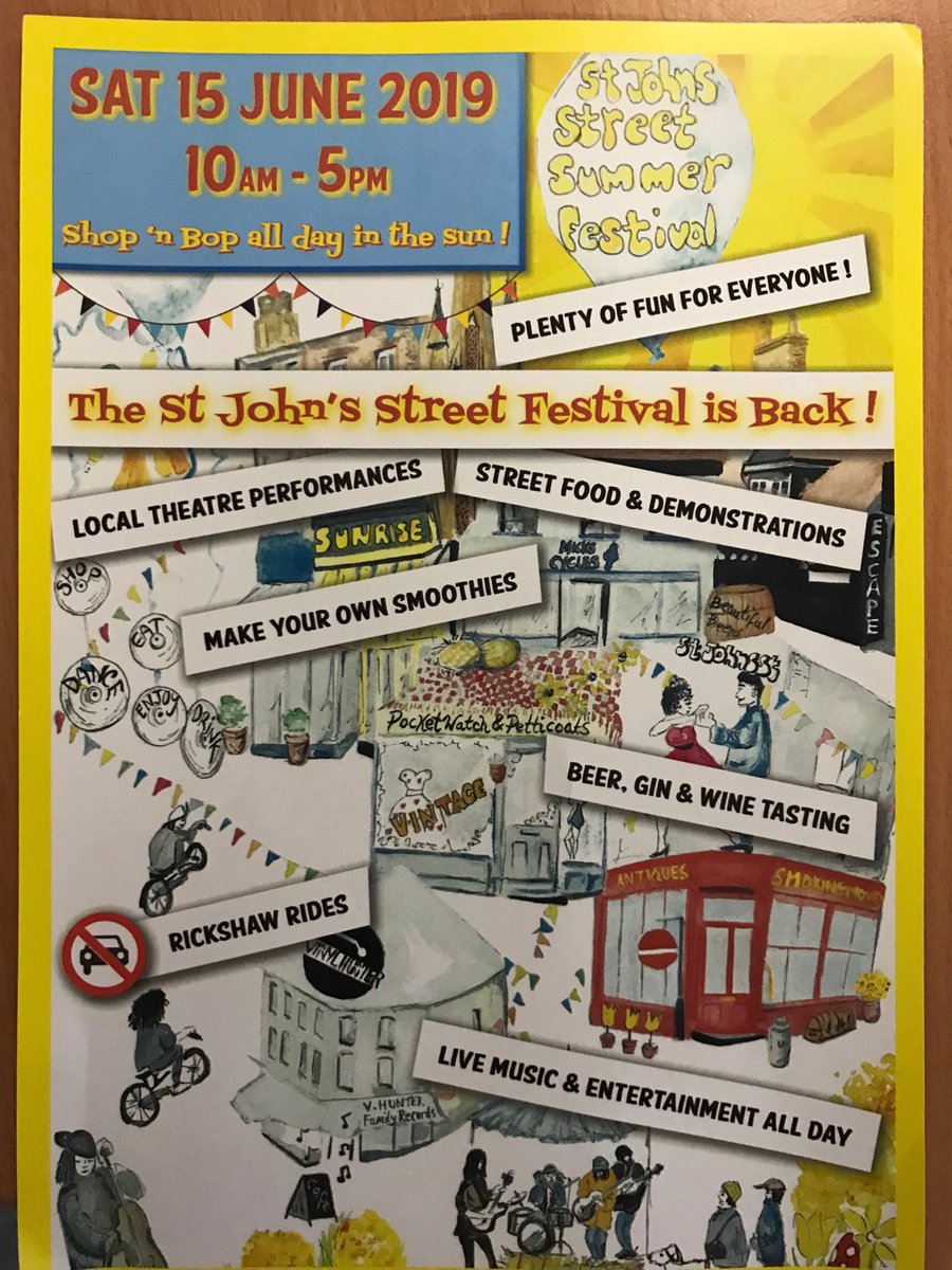 Michael Kirkham (@mike_ourbsebid) on Twitter photo It’s back this Saturday 10 - 5pm - a Fun Festival in the fabulous independent <a href="/stjohnsstBSE/">St Johns Street BSE</a> and it will be pedestrians only!#tastebury #shopindependent #fun #burystedmunds It’s back this Saturday 10 - 5pm - a Fun Festival in the fabulous independent <a href="/stjohnsstBSE/">St Johns Street BSE</a> and it will be pedestrians only!#tastebury #shopindependent #fun #burystedmunds
