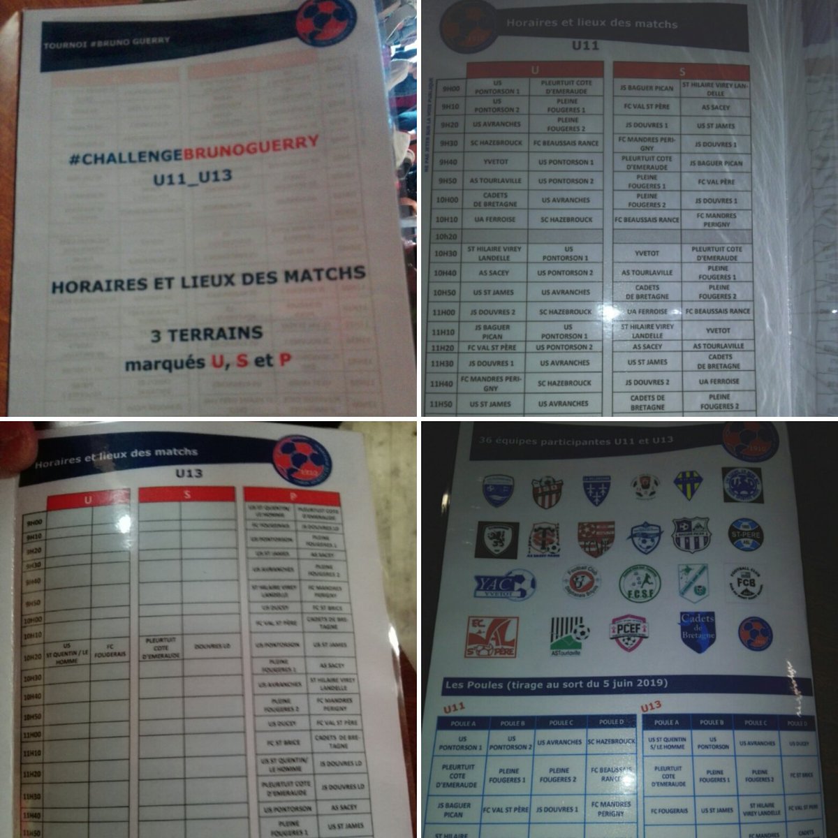 UPontorson's tweet photo. 📣J-9 avant le #ChallengeBrunoGuerry !
🔴🔵L'USP mettra 2 livrets à disposition des clubs venant jouer !
1°Infos Pratiques 💰
2° Règlement du Tournoi 🏆
#lafamillesagrandit #USP1910
Allez l'USP ! 👈 https://t.co/eOB1N5ZERb