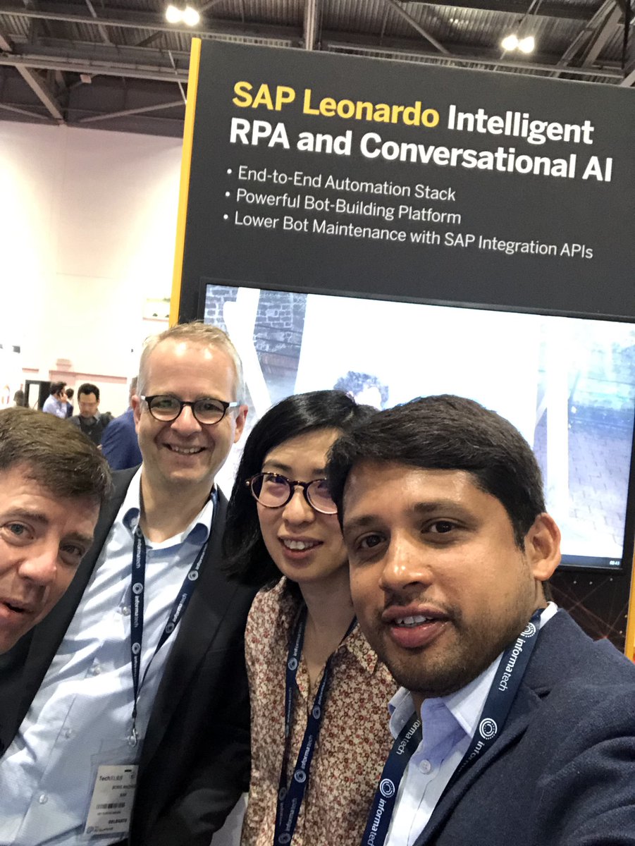 itsharshabhat's tweet photo. Looking forward for a great day with AI enthusiasts, customers and many more ... #AISummitLondon #IntelligentRPA #SAPintelligentRPA https://t.co/vbrWrVmxhX