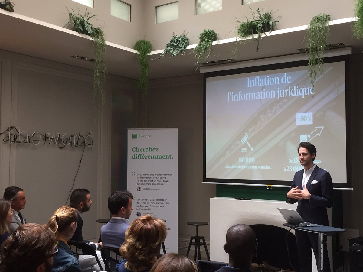 Doctrine's tweet photo. .@IfopOpinion pour @Doctrine “Les méthodes de recherche traditionnelles répondent aux enjeux d’un monde qui n’existe plus.” explique @Nico_bst, CEO et co-fondateur @Doctrine 
#legaltech #opendata #accesaudroit #teamjuriste https://t.co/vKEsZJazYP