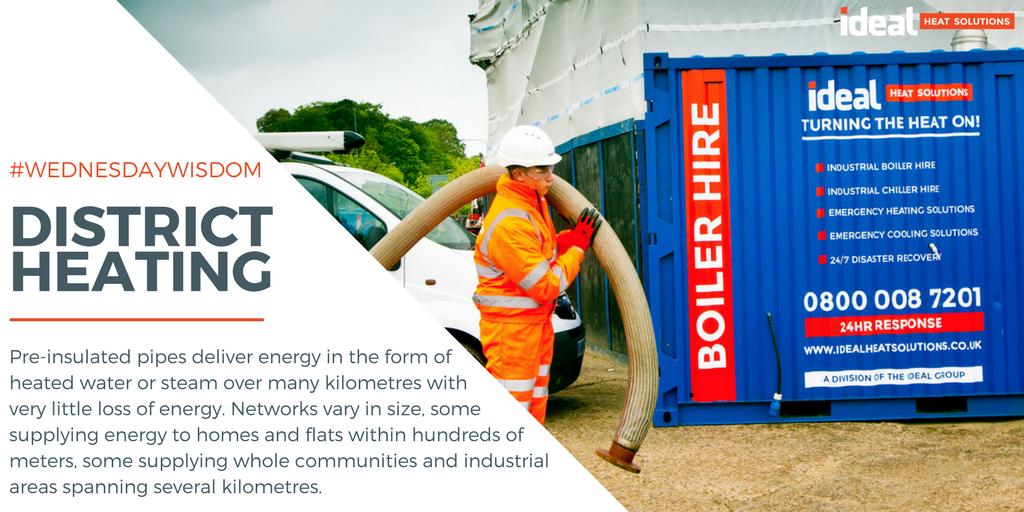 #WednesdayWisdom

#DistrictHeating networks vary in size, some supplying energy to homes and flats within hundreds of meters, some supplying whole communities and industrial areas spanning several kilometres.