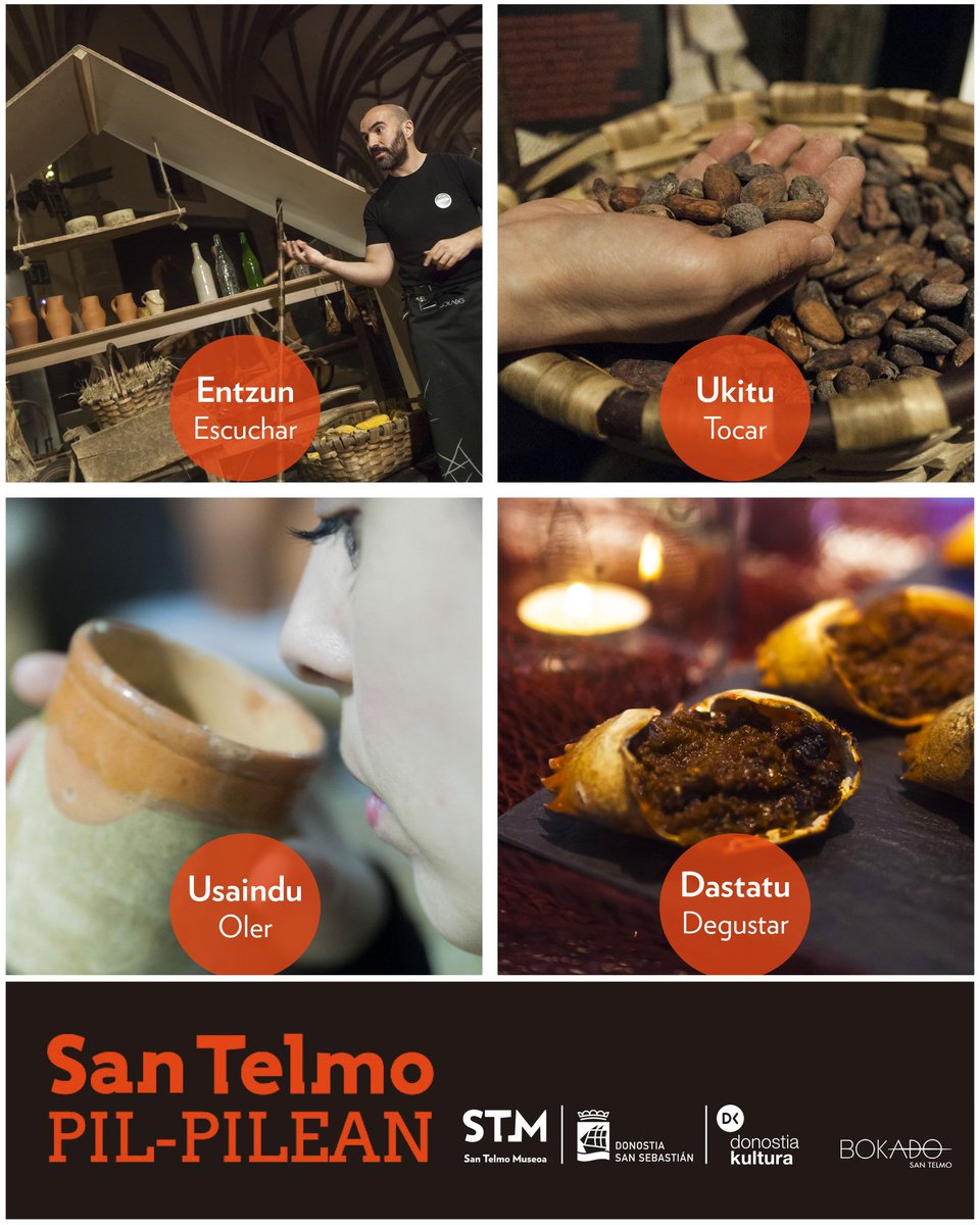 santelmomuseoa's tweet photo. 📌 Ostiralean, #azken "San Telmo pil-pilean" bisita + dastaketa. Museoa bost zentzumenekin ezagutzeko aukera.
📌 Este viernes, #última visita +degustación "San Telmo pil-pilean". Oportunidad para visitar el museo con los cinco sentidos.
👉 https://t.co/faH8fSofpo
@donostiakultura https://t.co/oPMpHTu3nH