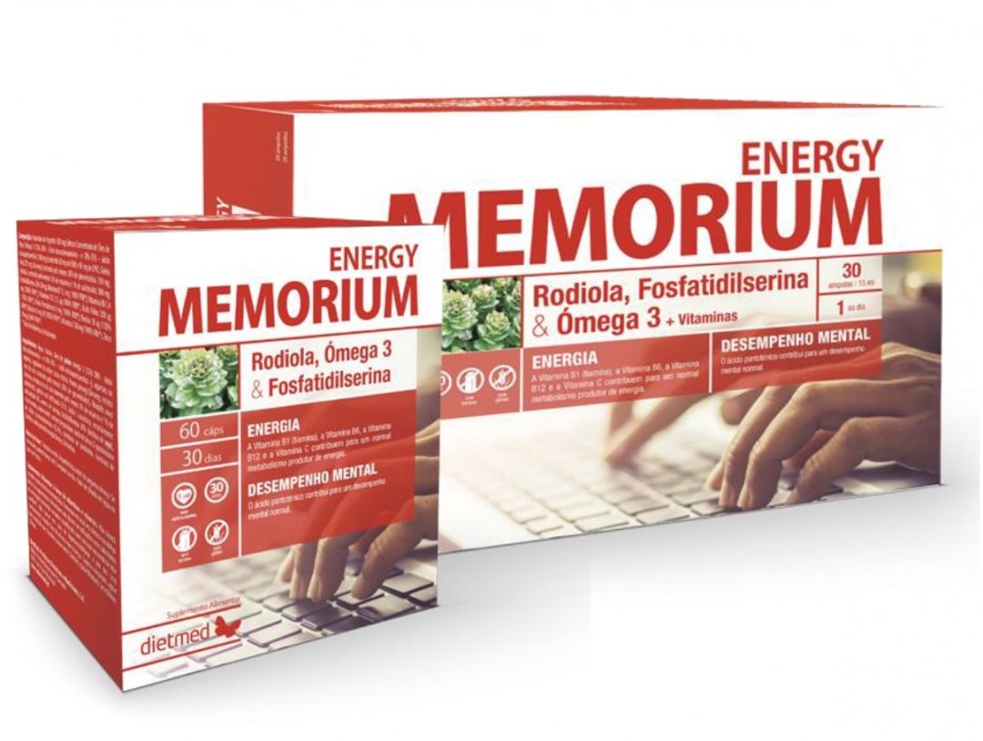 A linha Memorium são específicos para o melhoramento do desempenho mental, seja melhorando a Memória ou a Concentração.
👉🏼 swki.me/liZvHyAD
O Memorium Energy para além disso, dá Energia para o dia a dia, ideal para pessoas super activas.