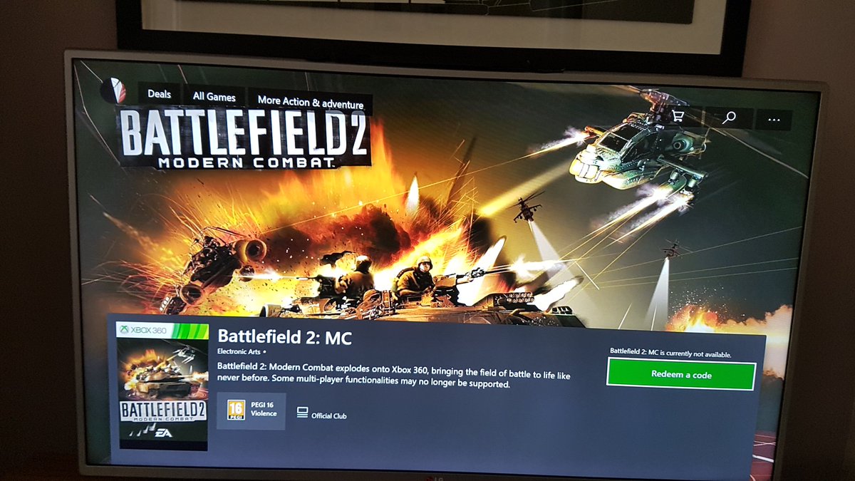 JMMREVIEW's tweet photo. Battlefield 2 Modern Combat has been made backwards compatible on Xbox one! Sadly no online mode yet but๐คIt will be added later. https://t.co/477L1FMZlY