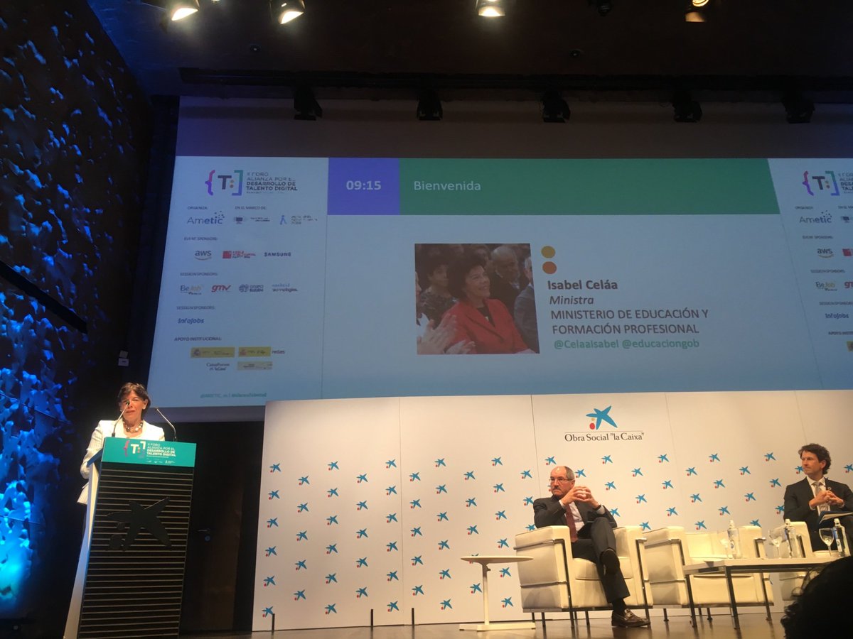 RocioTorresManc's tweet photo. “Impulso estratégico al desarrollo humano y sinergias enseñanza+empresa con destrezas, valores y competencias digitales” @CelaaIsabel @educaciongob @AMETIC_es #AlianzaTalento2 https://t.co/gjvVxA2s30
