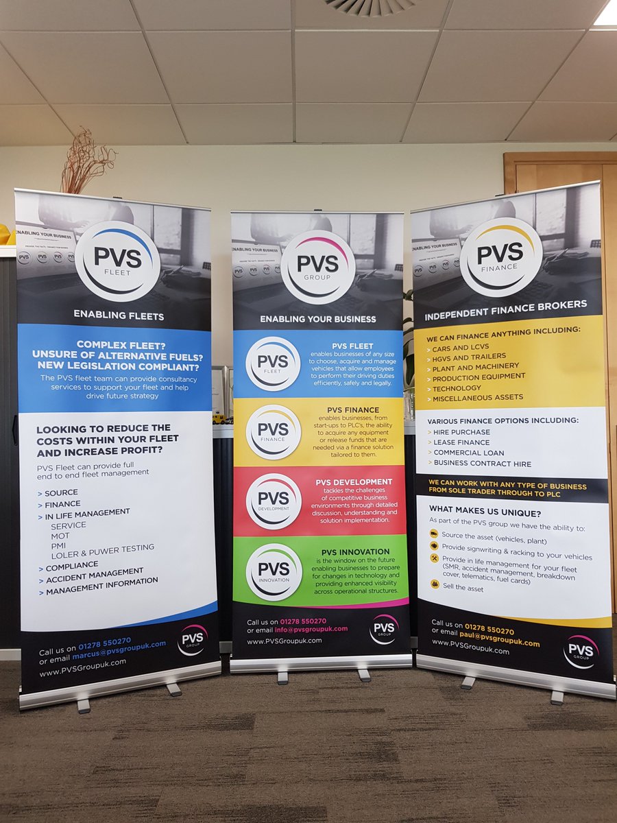 PVSLtd_'s tweet image. Our banners are ready for the Business Showcase South West, which is being held one week today on 19th June at Ashton Gate, Bristol. If you are attending, make sure you come find us #BSSW2019 #PVSFinance #PVSFleet