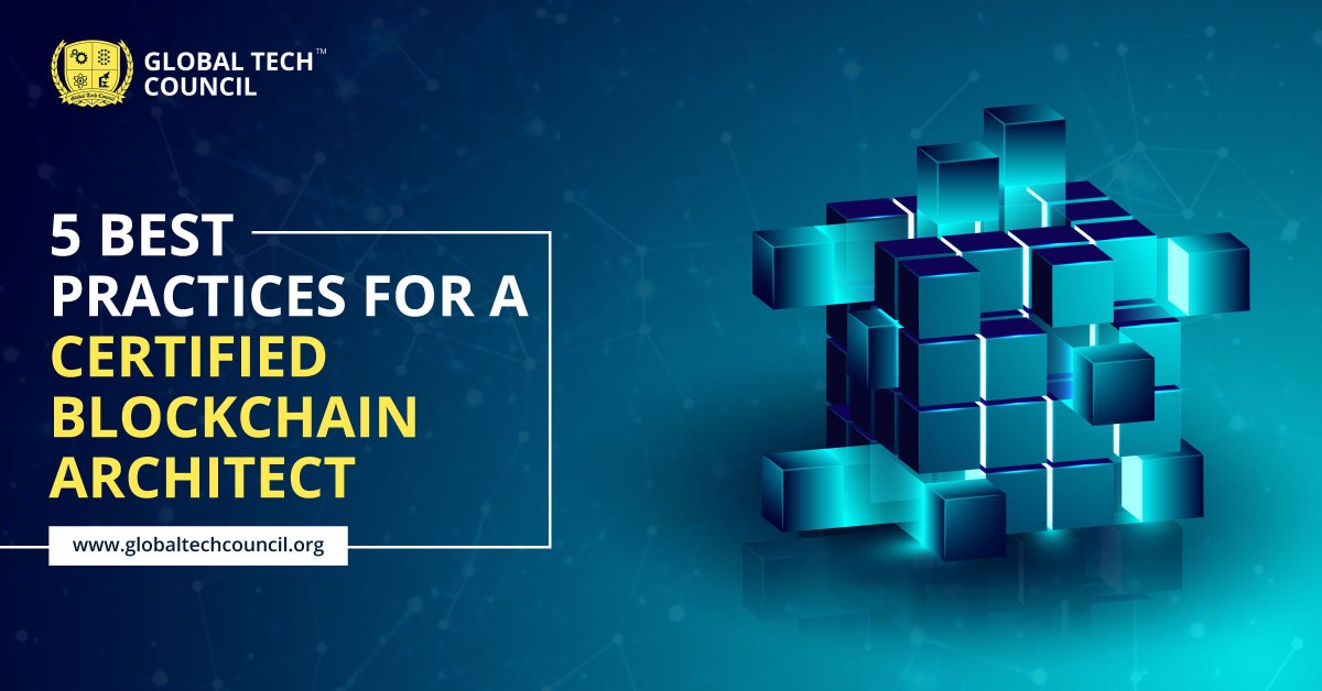 GTechCouncil's tweet image. A blockchain architect needs to incorporate the following five best practices while designing blockchains for businesses.

#BlockchainArchitect #CertifiedBlockchainArchitect #BlockchainCouncil #Blockchain #BlockchainCertifications #BlockchainArchitectPractices #LearnBlockchain