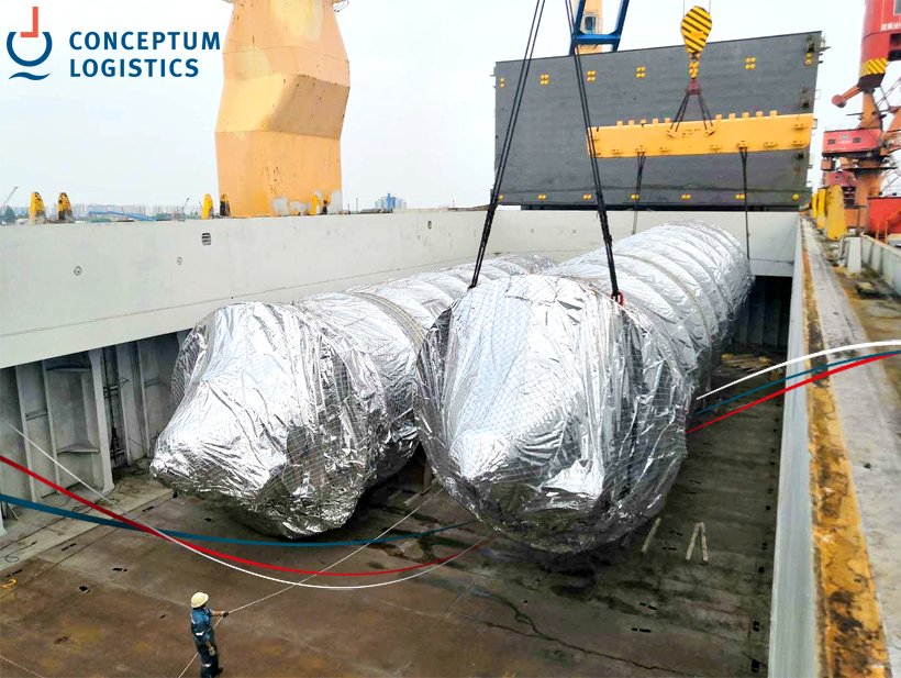 Conceptum_Group's tweet photo. #ConceptumLogistics Finland just finished loading operations in Shanghai. 4,002 cbm parts for a Recovery Boiler heading to Japan. Personal surveillance was provided by #ConceptumLogistics China. Beautiful shipment! Great team effort! https://t.co/voiBhMPJdP
