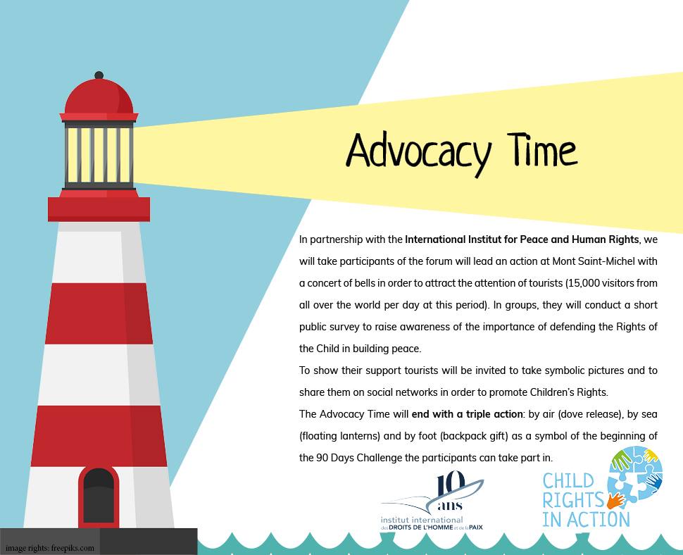 Want to make your voice heard in defence of Children’s Rights?
Here’s your chance to have an active part in our event during the advocacy Time at the Mont Saint Michel ! 
#childrightsinaction #childparticipation
