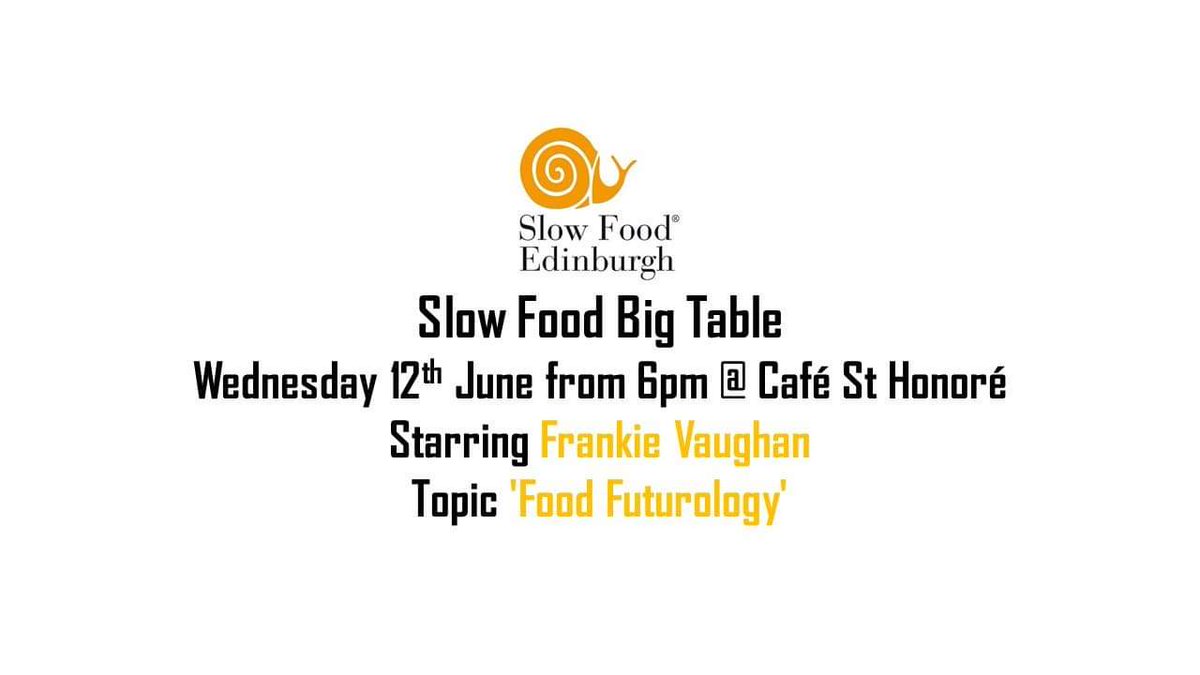 SlowFoodEdin's tweet photo. Tonight we return to @CafeStHonore for a sold out #BigTable on the future of food with #ChefAlliance @chefneilforbes and @frankieevaughan, a recent @slowfoodscot & @SFYNScot #TerraMadre delegate and fellow @BBCKitchenCafe member.
Info: https://t.co/1yMk5WbLCB
#Edinburgh https://t.co/aVrwKsEV8f