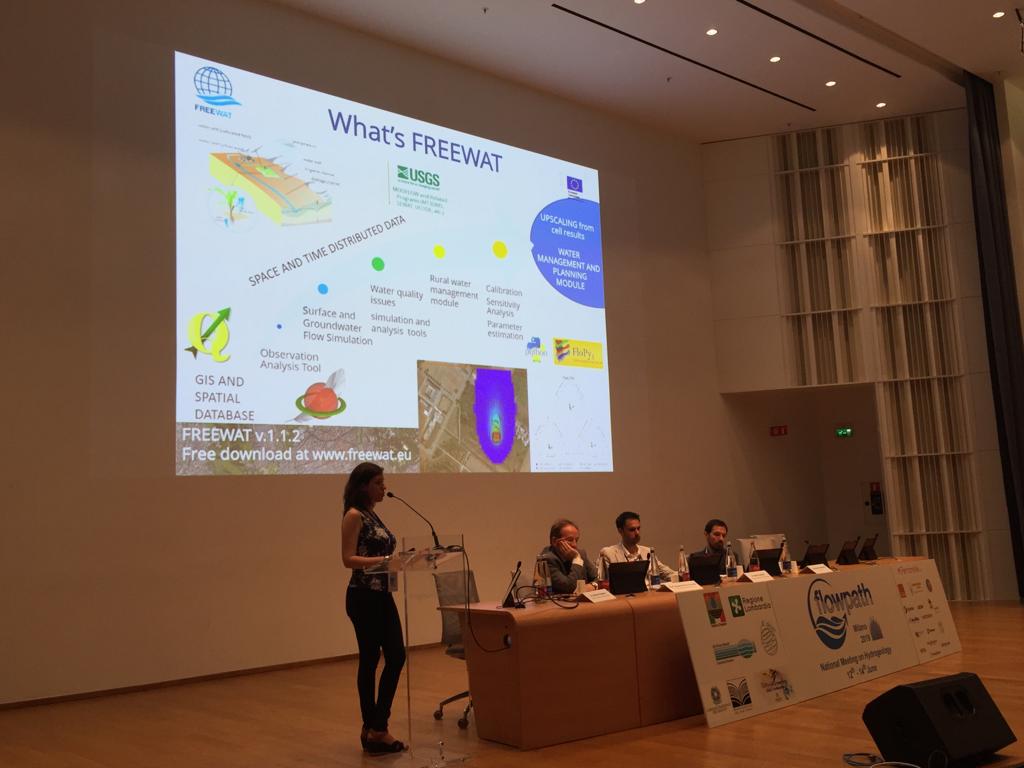#FREEWAT is @ flowpath2019 <a href="/IAHItaly/">IAHItaly</a> #Milan: <a href="/gio_defi/">Giovanna De Filippis</a> <a href="/ScuolaSantAnna/">ScuolaSantAnna</a> <a href="/ECHN_IAH/">ECHN.IAH</a> is presenting a sample of applications to address #water scarcity #groundwater management #ClimateChange #ecosystemservices <a href="/EuroGeosciences/">European Geosciences Union</a> @eip_water <a href="/ict4water_eu/">ict4water_eu</a> @EU_ecoinno <a href="/iahgroundwater/">IAHgroundwater</a>