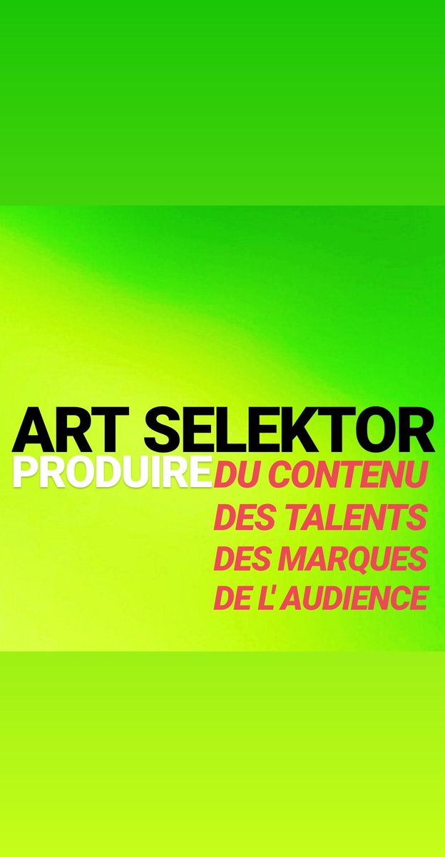 artselektor's tweet photo. #produireducontenu #produiredestalents
#produiredesmarques
#produiredelaudience 
#insitu #invivo @artselektor https://t.co/sAQEFWbX98