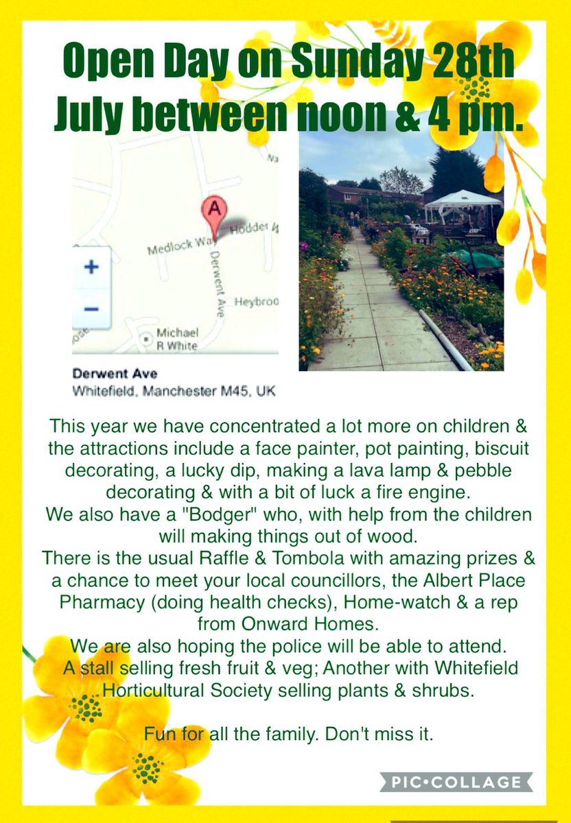 Open Day on Sunday 28th July between noon &amp; 4 pm.