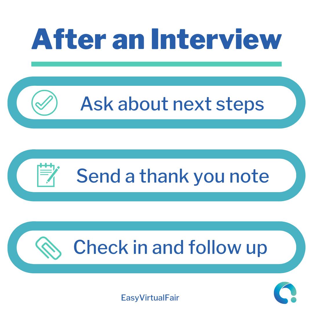 EasyVirtualFair's tweet image. You got the interview! It's the day after, and now what? #interview #followup #thankyou #nextsteps #recruitment #interviewadvice #nowhiring #gethired
