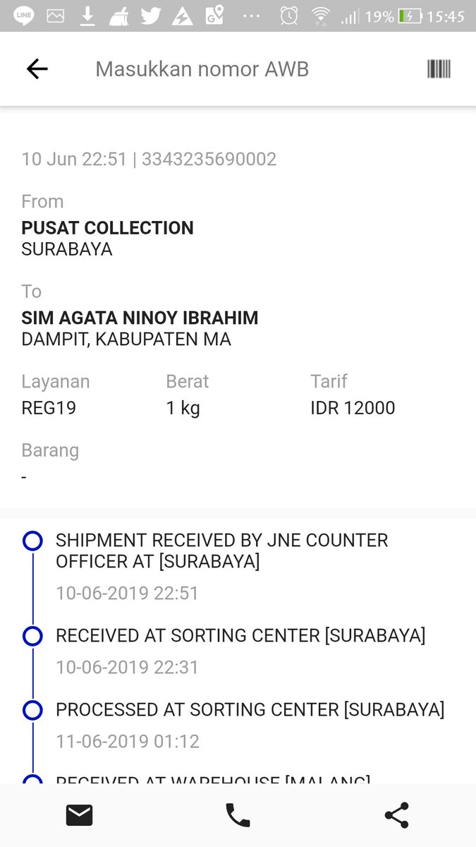 simagata's tweet image. Paket tidak pernah sampai di saya tp tertulis saya yg menerima.. mohon ditindak lanjuti @JNECare