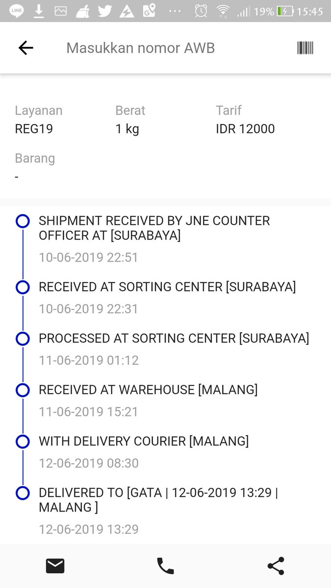 simagata's tweet image. Paket tidak pernah sampai di saya tp tertulis saya yg menerima.. mohon ditindak lanjuti @JNECare
