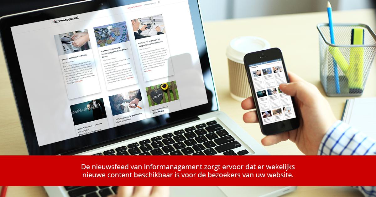 Informgt's tweet image. Uw website blijft actueel door regelmatig content te plaatsen. Onze nieuwsfeed zorgt ervoor dat er wekelijks nieuwe content beschikbaar is voor op uw website. Als u uw website ook actueel wilt houden zonder enig omkijken, neem dan contact met ons op. informanagement.nl/producten/nieu…