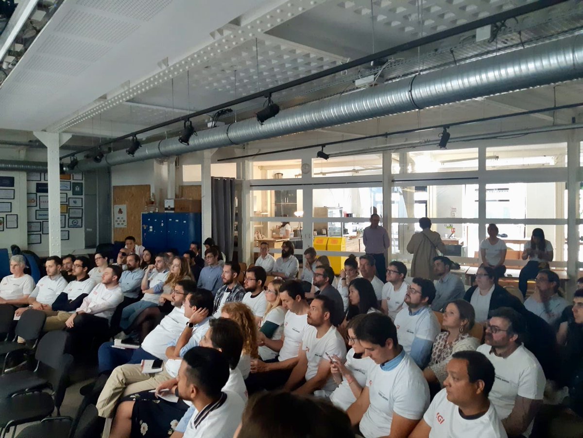 makesense's tweet photo. C’est parti pour l’innovathon CGI qui réunit 11 équipes de collaborateurs pendant 2 jours pour développer des solutions Tech for good ! #Innovathon_CGI #TechforGood https://t.co/Tyx8qRyHVT