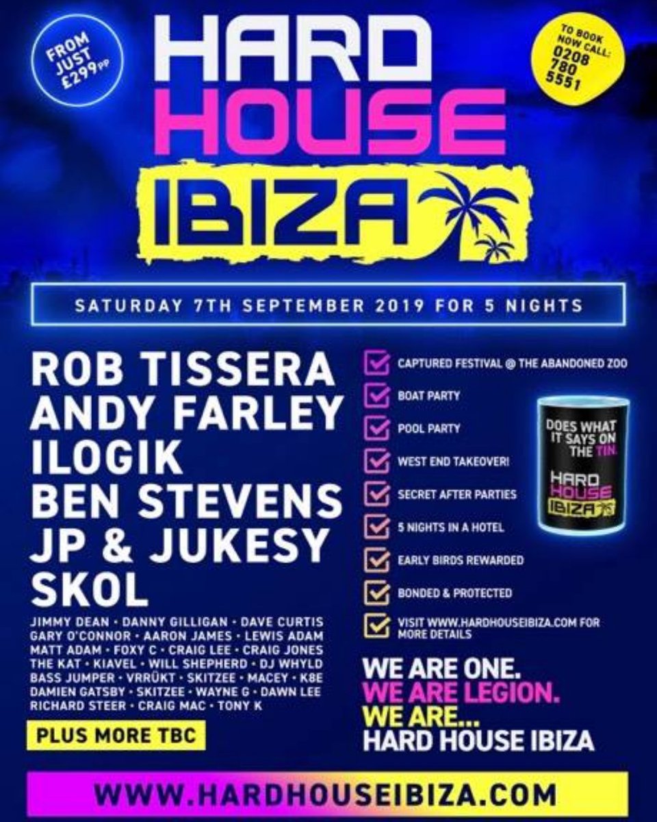 moreonthedoor's tweet photo. Xstatic return to The White Isle in September for the huge Hard House Ibiza event!
You can book your tickets here:
https://t.co/VeFe3DMvK3
#hardhouse #tickets #ibiza #xstatic https://t.co/cLPcHpt03F