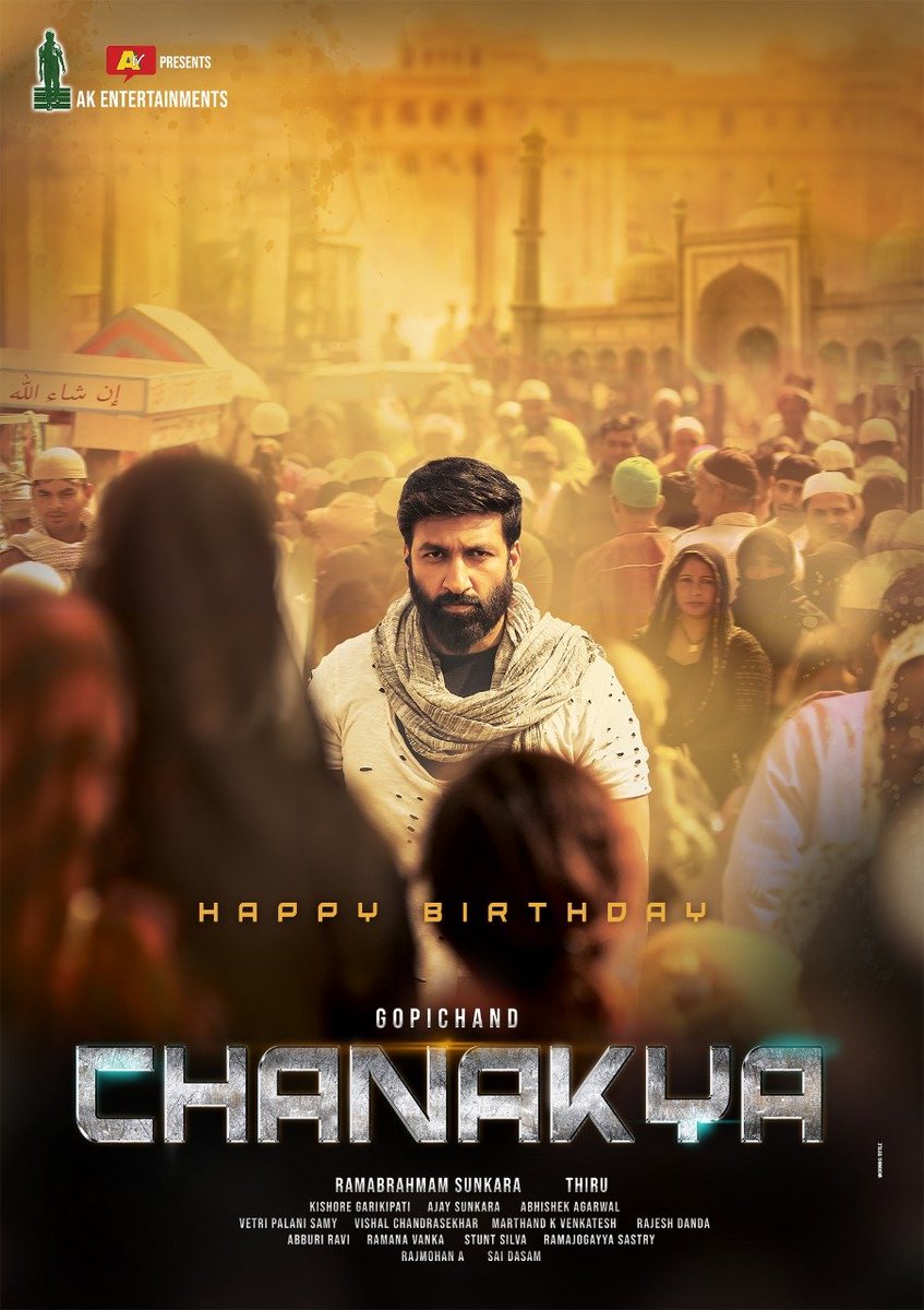 dir_thiru's tweet photo. Happy Birthday @YoursGopichand Sir. This is for you. 1st look of #Chanakya @AnilSunkara1 
@Mehreenpirzada @zareen_khan @vetrivisuals @upenpatelworld @Composer_Vishal @silvastunt @kishore_Atv @ramjowrites @abburiravi @AbhishekOfficl @RajeshDanda_ @raajmohan73 
#HBDGopichand https://t.co/2NsWe4qwwy