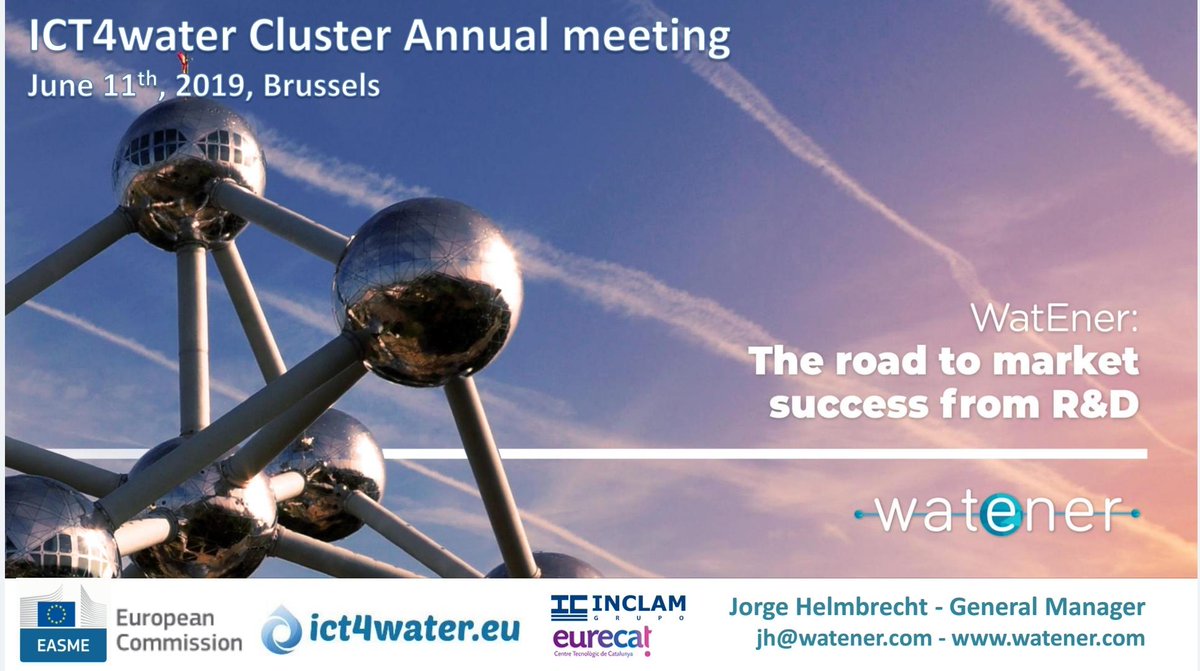 Wat_Ener's tweet photo. Yesterday during our conference "@Wat_Ener: THE ROAD TO MARKET-SUCCESS FROM R&D" at @ict4water_eu . From #WatErp to #WatEner https://t.co/pCKxRmWMVb