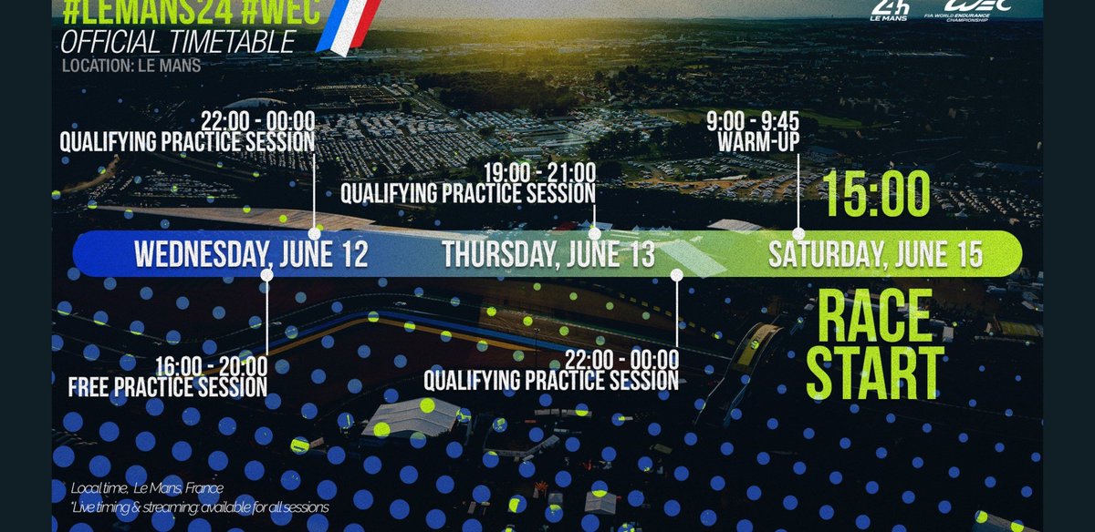 LorenS_Photo's tweet image. Pues ya están aquí!!! Nueva edición de las #24hLeMans 

A las 16:00 los libres y a las 22:00 la primera ronda clasificatoria de 2 horitas.
GO!!! #Lotterer