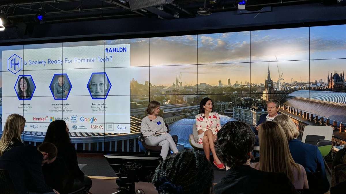 Exciting conversation about #feministTech. 'Is society ready for Feminist Tech?' I'd say the answer is yes. @adia_health @weareferly @YourPexxi @zincvc #ZincM1 #AHLDN