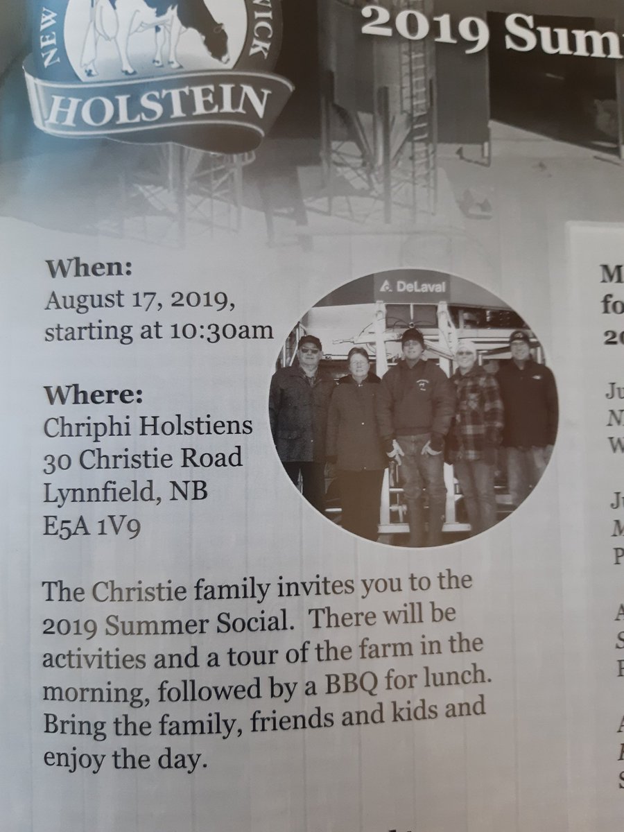Looking for something to do this summer.  Come to the NB Holstein picnic. <a href="/NBHolstein/">NB Holsteins</a> <a href="/PEIHolsteins/">PEIHolsteins</a> <a href="/PEIHolsteins/">PEIHolsteins</a>