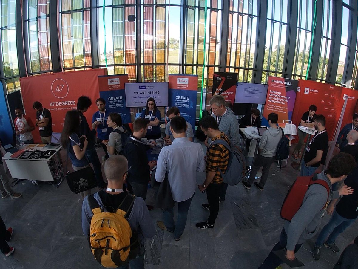 salc2's tweet image. Come and say hi to Disney booth and get some Disney goodies #scaladays @DisneyStreaming @scaladays