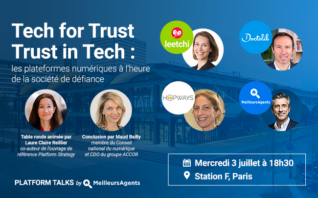 NicolasBoudinet's tweet photo. #Conférence Aujourd'hui, ce sont bien les plateformes #numériques qui sont nos tiers de confiance pour acheter, vendre & partager. Avec cette 🆕 place dans nos vies, il est légitime de s'interroger sur leur responsabilité envers les usagers. #TechForTrust https://t.co/vELbQE7nxi https://t.co/gpWFjWHkSj