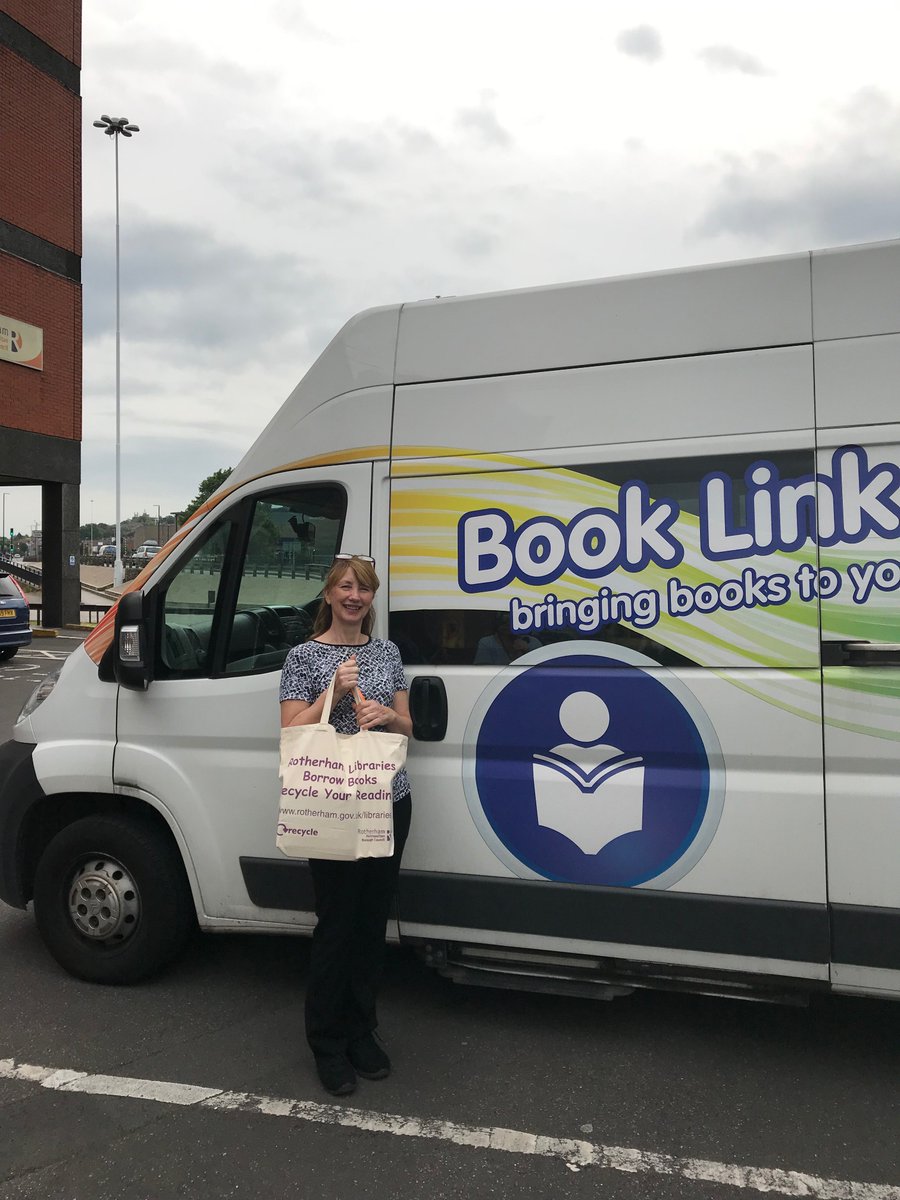 RothLibraries's tweet image. All ready to go out and deliver to our #Homelibraryservice customers!  We won&apos;t let a bit of cloud and rain put us off! #libraries