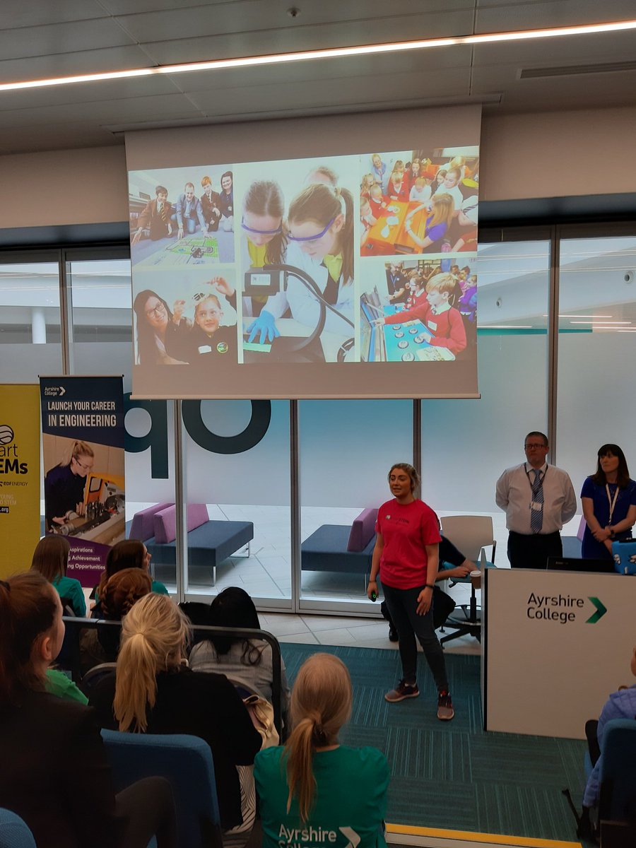 SmartSTEMs's tweet photo. Alasdair Heron Head of #Engineering @AyrshireColl kicking off today's event along with our @livsmartstems #ThisAyrshireGirlCan #CollabIsKey #STEM https://t.co/AglNHQbEEX
