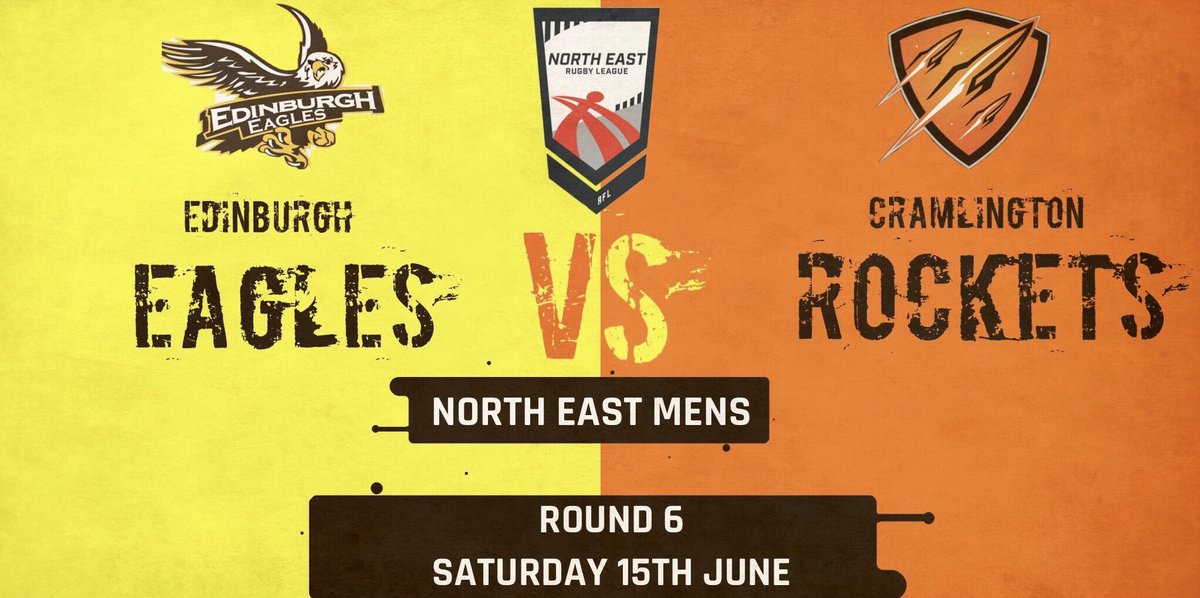 edineaglesrl's tweet photo. Top of the @NorthEastRL table clash this Saturday as we take on @CramlingtonRLFC at @RHACclubhouse. Kick off is 2:30, entry is free and the bar is open from 1:30 #flylikeaneagle #someones0hastogo @scotlandrl @edinburghsport @EdinReporter @LoveEdinburgh https://t.co/bMbIFoU10p