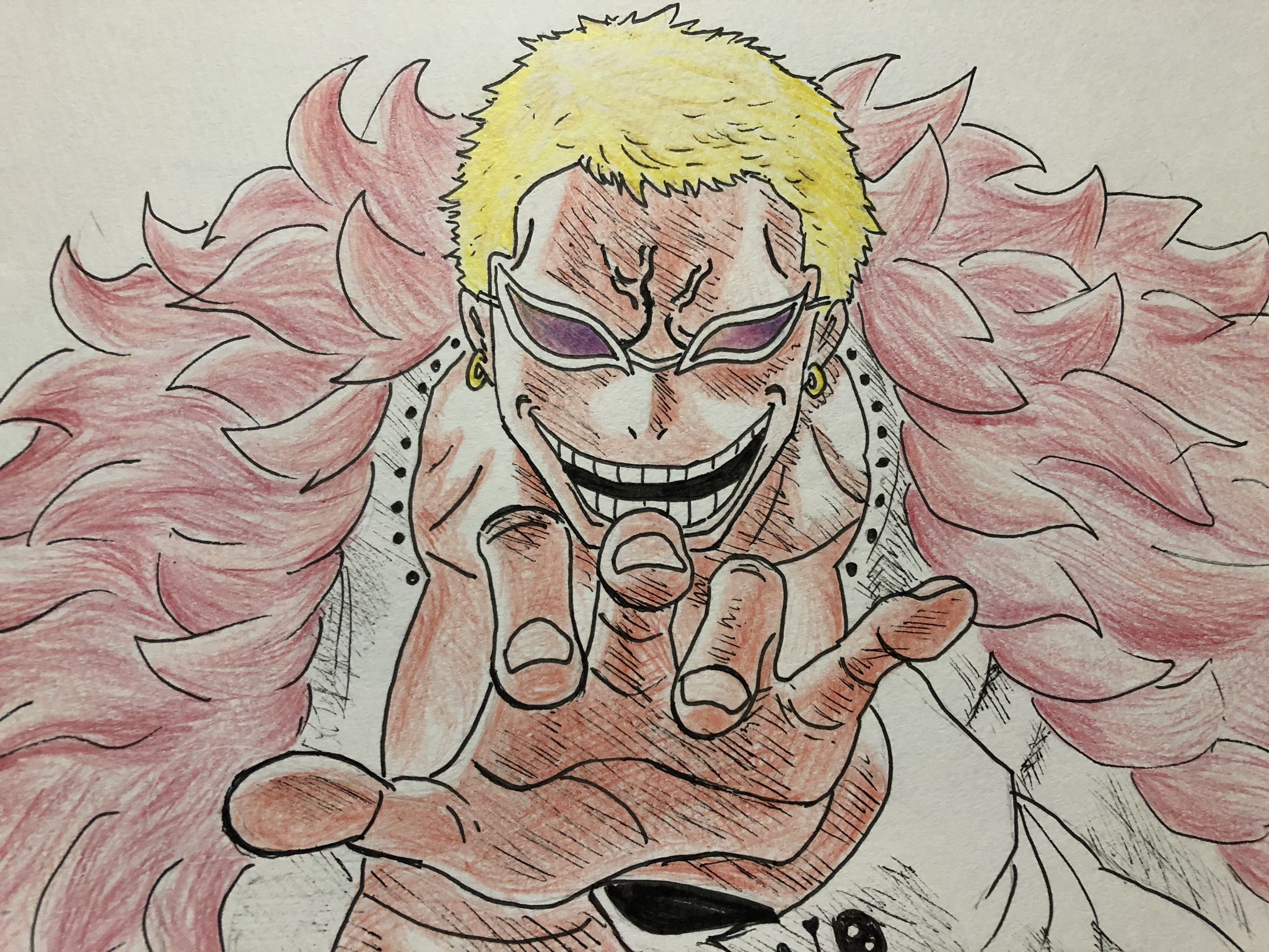 土岐 ドフラミンゴファミリーを全員描くと言ってから 半年以上経ってからやっと手をつけました 途中経過と過去絵です 自分の中ではドフラミンゴは 傑作です イラスト好きさんと繋がりたい 絵描きさんと繋がりたい ワンピースイラスト