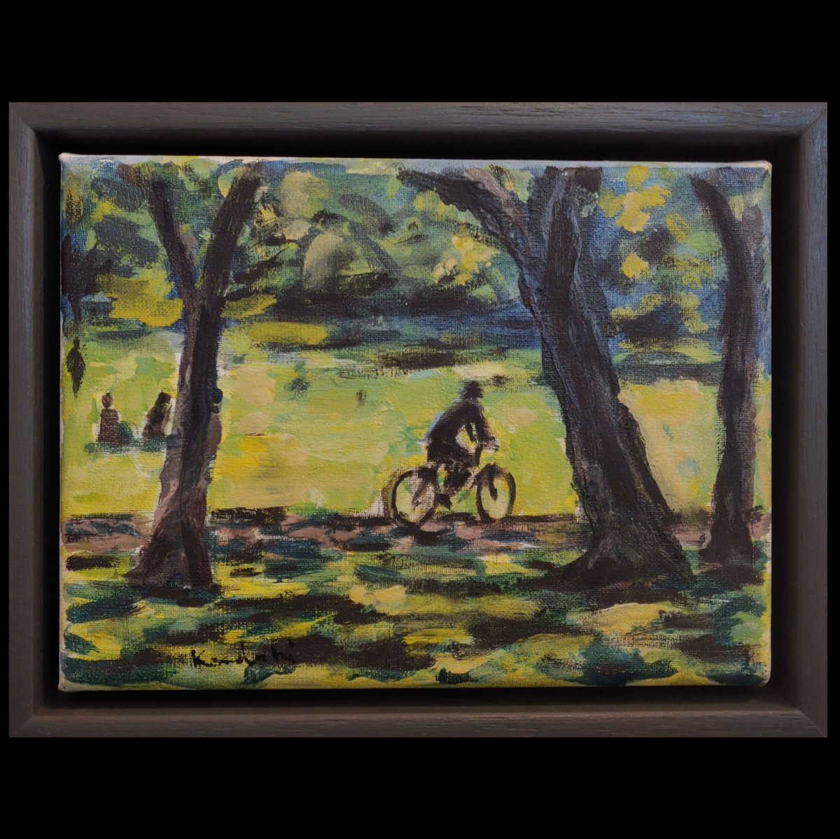 marchmontgallry's tweet photo. Oh, the fun of summer cycling in the Medows... Henry Kondracki captures it perfectly in this tiny oil on canvas. Are you enjoying Edinburgh Festival of Cycling @edfoc? On until the 16th of June! βΊοΈ
.
.
.
#painting #edfoc #edfoc2019 https://t.co/3UFGi0RRWL