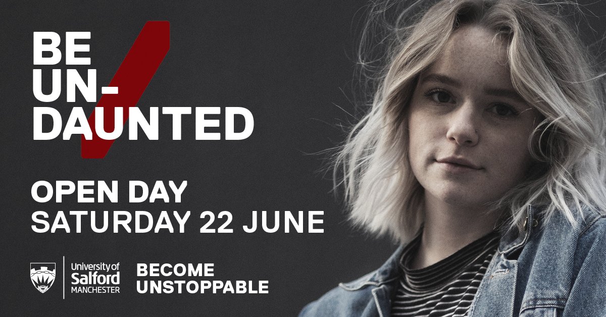 University of Salford (@salforduni) on Twitter photo At <a href="/salforduni/">University of Salford</a>, we throw you in at the deep end, put you in real life situations, and make the experience count.
So when your time comes, you'll be unstoppable.
Visit us to find out more:
ow.ly/zirS50uBbRW At <a href="/salforduni/">University of Salford</a>, we throw you in at the deep end, put you in real life situations, and make the experience count.
So when your time comes, you'll be unstoppable.
Visit us to find out more:
ow.ly/zirS50uBbRW