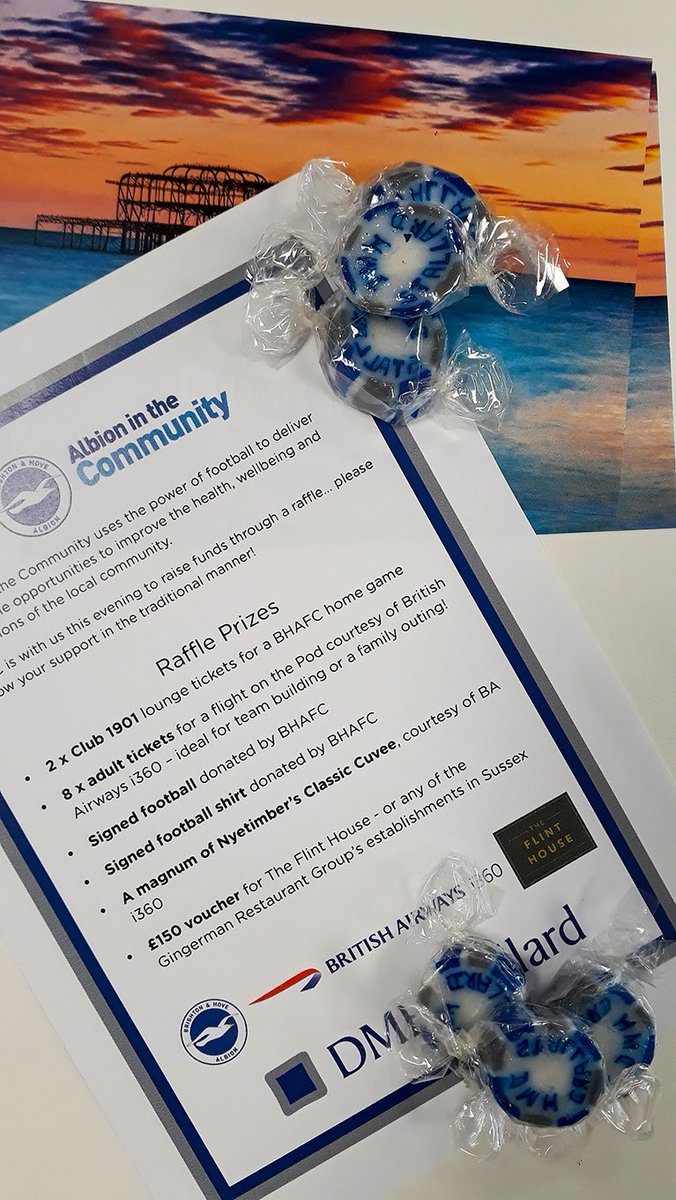There will be … party bags! And raffle to raise funds for <a href="/Albioninthecomm/">AITC</a>. Looking forward to welcoming clients, contacts &amp; colleagues to Summer Drinks Reception at @BA_i360 tomorrow – we will not be defeated by the weather! #Brighton #i360
