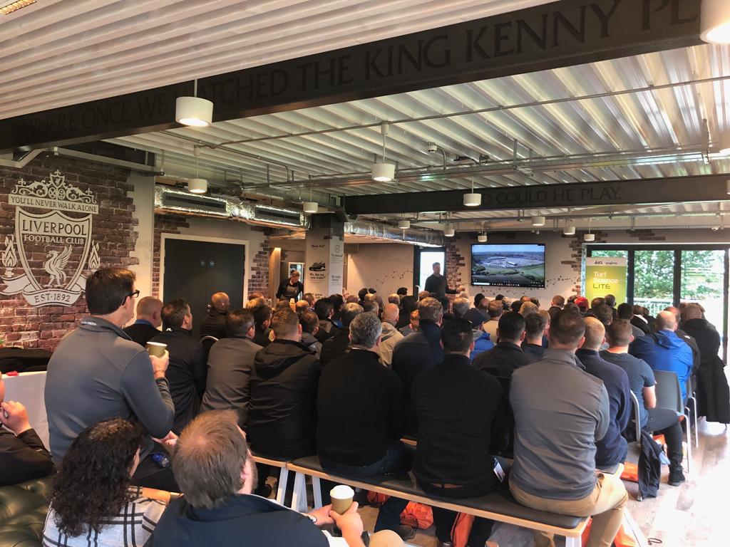 SyngentaTurfUK's tweet photo. "You'll never walk alone"
Especially when Dan has a new company car.
Here he is arriving at @LFC for the next #TurfScienceLite.
Another packed crowd today! https://t.co/hQQcAwEAda