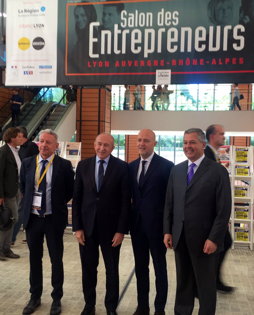 PhGuerand Pdt <a href="/CCI_ARA/">CCI Auvergne-Rhône-Alpes</a> avec <a href="/gerardcollomb/">Gérard Collomb</a> <a href="/villedelyon/">Ville de Lyon</a> P.Louette <a href="/xkergall/">Xavier Kergall</a> <a href="/LesEchos/">Les Echos</a> #SDE2019