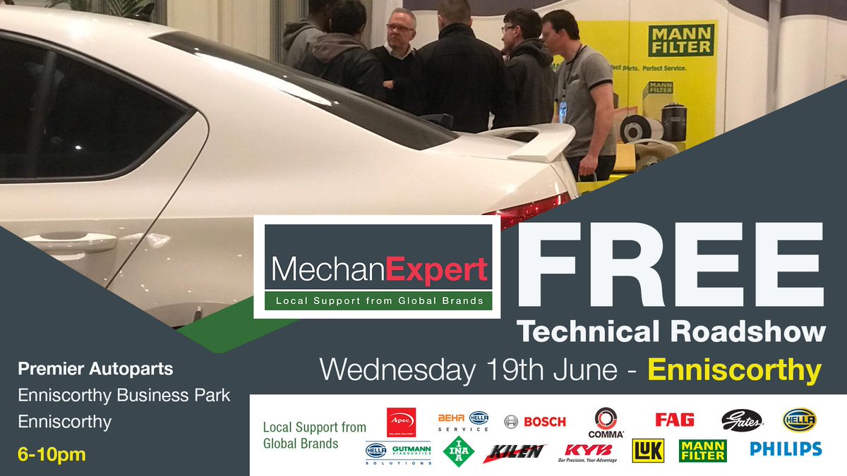 MechanExpert_'s tweet photo. Our @MechanExpert_ Roadshow is coming to Enniscorthy! Come along &amp; speak directly to the brands you fit every day. Register for FREE at: https://t.co/sD5peCJSFp  #MechanExpert #Wexford #Enniscorthy https://t.co/6bOPtOHsEl
