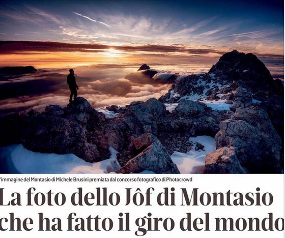 Semplicemente perfetta questa foto del Montasio di Michele Brusini premiata al concorso fotografico The great outdoors di Photocrowd, non credi? 😉 😮

#fvglive <a href="/IlTarvisiano/">Il Tarvisiano</a>