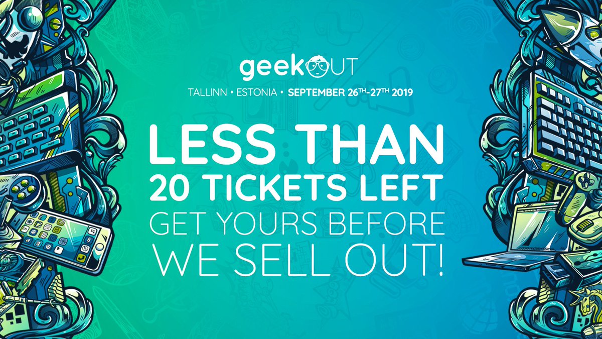 Still thinking of attending #GeekOutEE 2019? Only 15 tickets left!! Don't miss your chance to join the geekiest #Java conference on earth 2019.geekout.ee/tickets/
