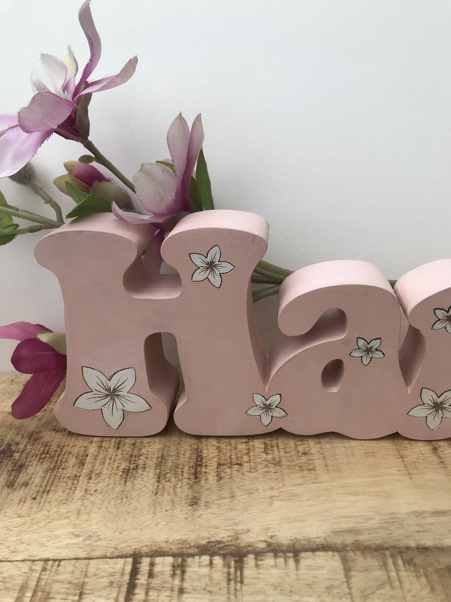 Made a cool Stand Up Name sign as a Christening  Gift