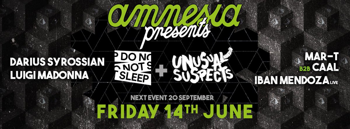Amnesia_Ibiza's tweet image. If you are looking for the true essence of the White Island you can't miss our next edition of Amnesia Presents in collaboration with @donotsleepibiza and unusual suspects next Friday, June 14th. 

#AmnesiaIbiza #Donotsleep #UnusualSuspects #Summer2019 #Ibiza2019